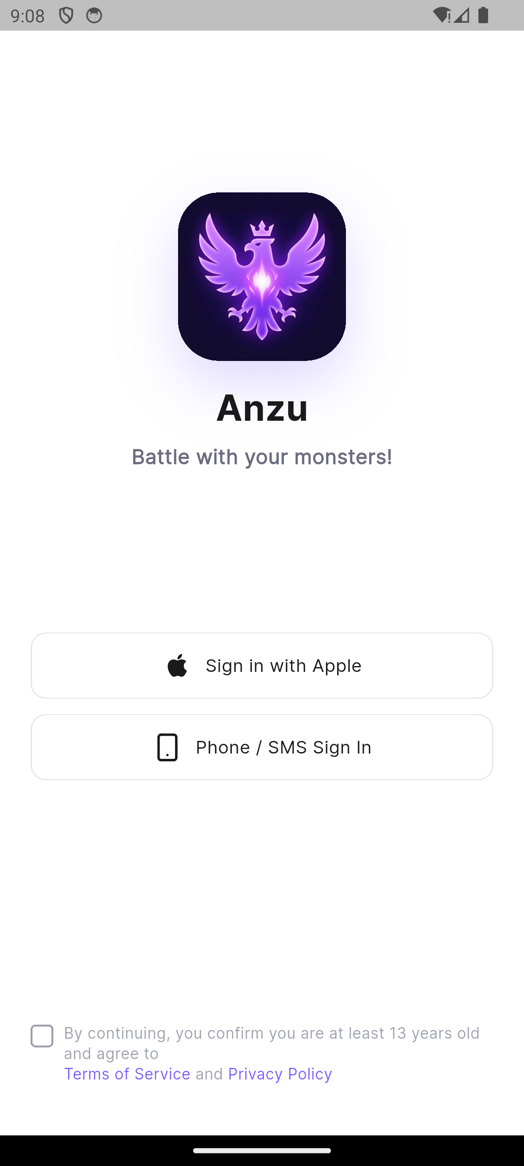 Upar login screen screenshot